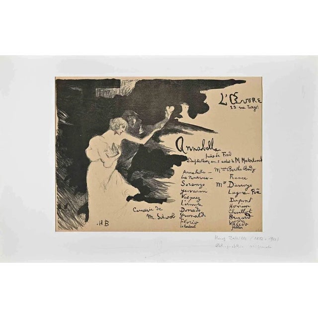 Henry Bataille, Annabella, Lithograph, Early 20th Century For Sale - Image 3 of 3