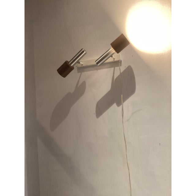 Brown Dutch Double Wall Light attributed to H. Th. J. A. Busquet for Hala, 1960s For Sale - Image 8 of 11