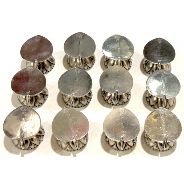 12 American Aesthetic Movement Meriden Silverplate & Goldwashed Lotus Open Salts For Sale - Image 14 of 18