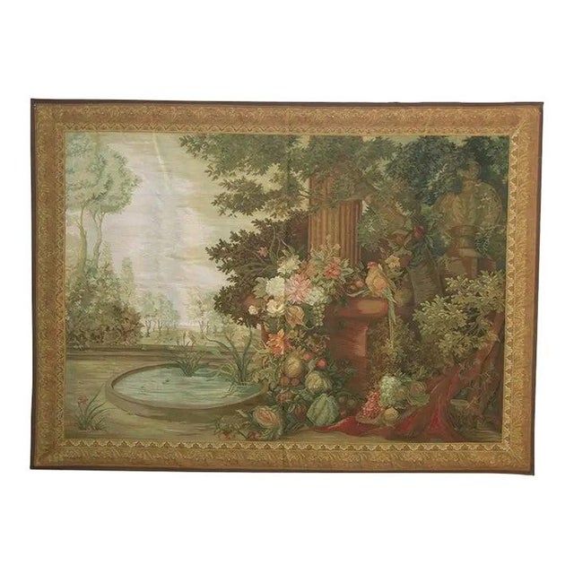 Vintage Tapestry Depicting an Exotic Bird For Sale - Image 9 of 9