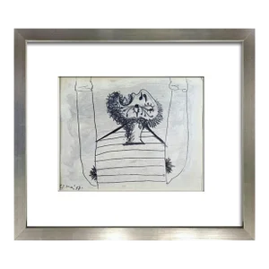 Pablo Picasso Lithograph Study for Guernica Ltd Edition +Custom Frame