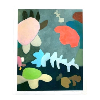 'New Love Landscape' Jewel-Toned Abstraction Ltd Ed Fine Art Giclee Print by Neicy Frey For Sale