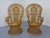 Brown French Peacock Chairs & Table, 1960s, Set of 3 For Sale - Image 8 of 18