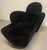Postmodern Black Chaise Lounge Attributed to Michael Wolk for Weiman Preview Furniture Mid Century Miami Chaise Lounge For Sale - Image 3 of 10