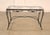 Vintage Glass Top Wrought Iron Patio Table For Sale - Image 16 of 18