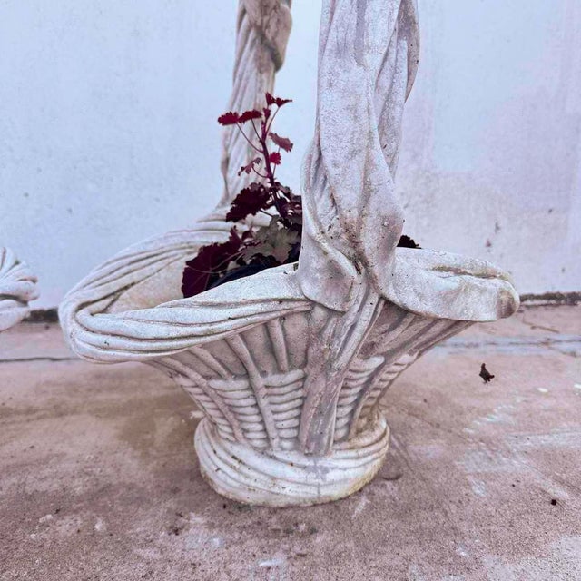 Weave Garden Basket Vases, Set of 2 For Sale - Image 7 of 8