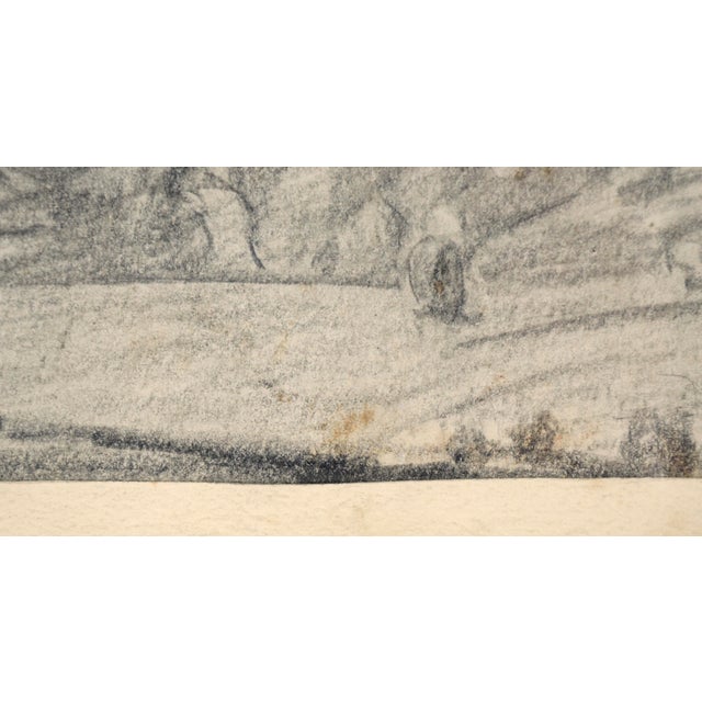 Paper San Gabriel Mountain Landscape in Black and White - Graphite Pencil on Paper by Ralph Holmes For Sale - Image 7 of 9