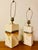 Mid-Century Modern Set of 2 Mid-Century Hand-Painted Ceramic Lamps For Sale - Image 3 of 8