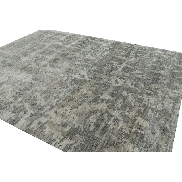 Rug & Kilim Rug and Kilim’s Modern Rug in Gray With Abstract Patterns For Sale - Image 4 of 6