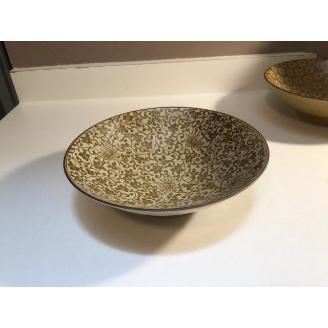 Ceramic 4 Set of Japanese Plate / Bowls For Sale - Image 7 of 8