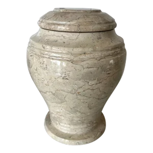 Vintage Polished Marble Urn With Lid