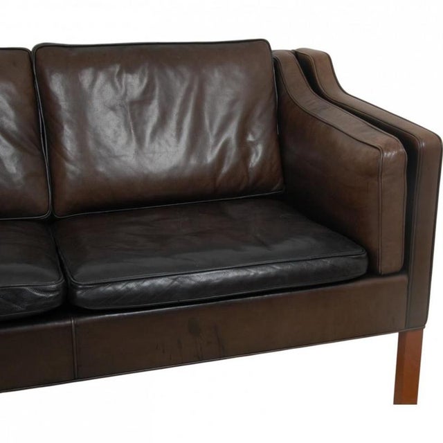 2 Seater Sofa in Patinated Leather from Børge Mogensen For Sale - Image 18 of 18