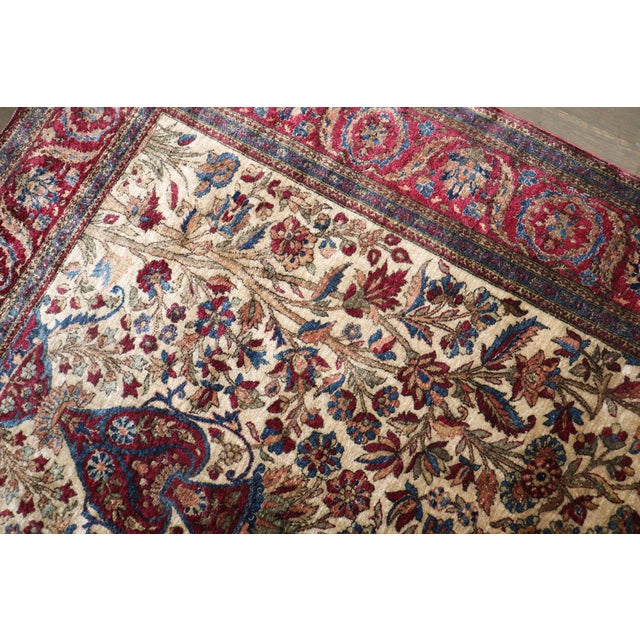 Red Silk Kashan Prayer Rug no. 10953 For Sale - Image 8 of 9