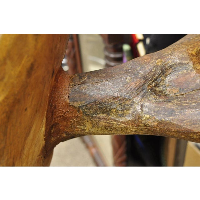 Brown Vintage Mid Century Modern Organic Driftwood Sculptural Bench Coffee Table For Sale - Image 8 of 12