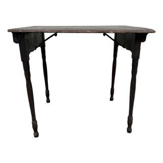 Antique American Wooden Folding Sewing Table For Sale