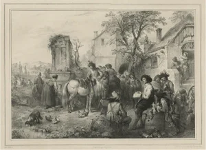 After Madou, Illustration of Wouwerman and the Study of Horses, 1842, Print