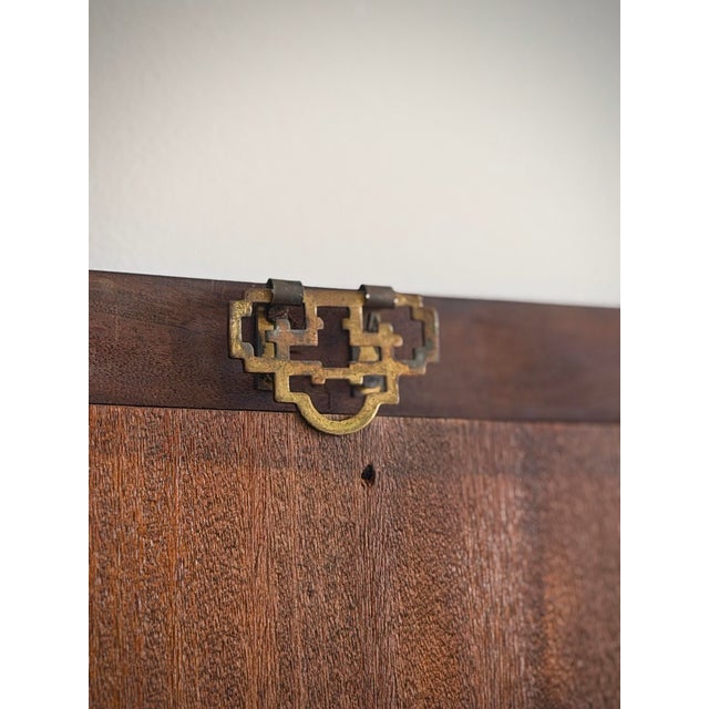 Striking Vintage Chinese Teak Relief Carving Wall Panel Chinoiserie Hollywood Regency Asian Wall Sculpture For Sale - Image 12 of 12