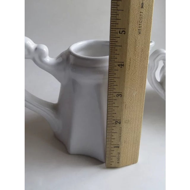 Vietri pottery creamer and sugar bowl with lid. From the Antico Bianco collection. Excellent condition -- no chips....