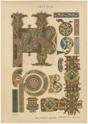 H. Dolmetsch, Celtic Manuscript Painting, 1887