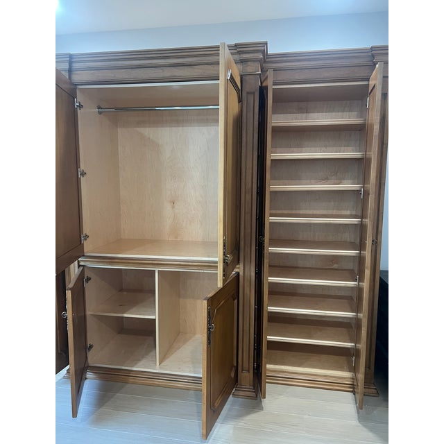 Brown Large Custom Made Wardrobe Unit/Armoire System For Sale - Image 8 of 10