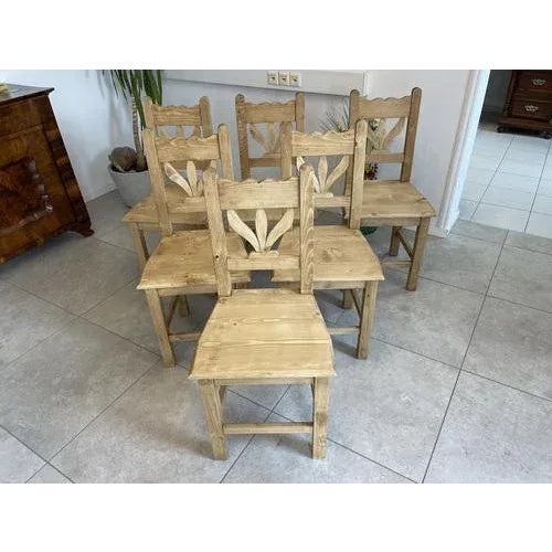 Spruce Dining Chairs, Set of 6 For Sale - Image 5 of 12