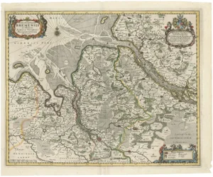 Map of the Duchy of Bremen in Germany by Johannes Janssonius
