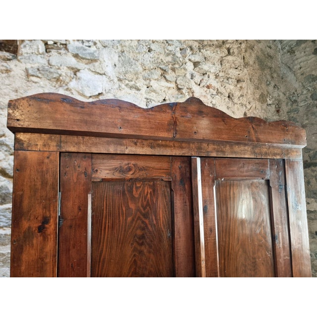 Antique French Pine Bonnetière Cabinet, 1900s For Sale - Image 17 of 18