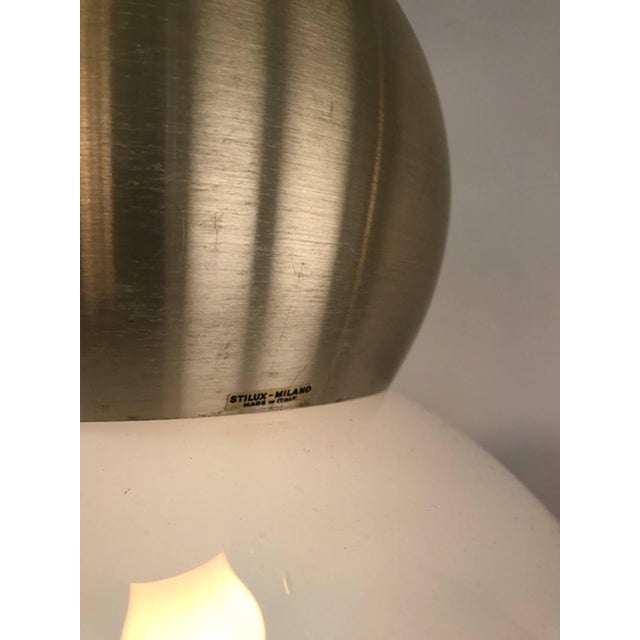 Mid-Century Modern Stilux Milano 1970s Large Globe Pendant Light For Sale - Image 3 of 8