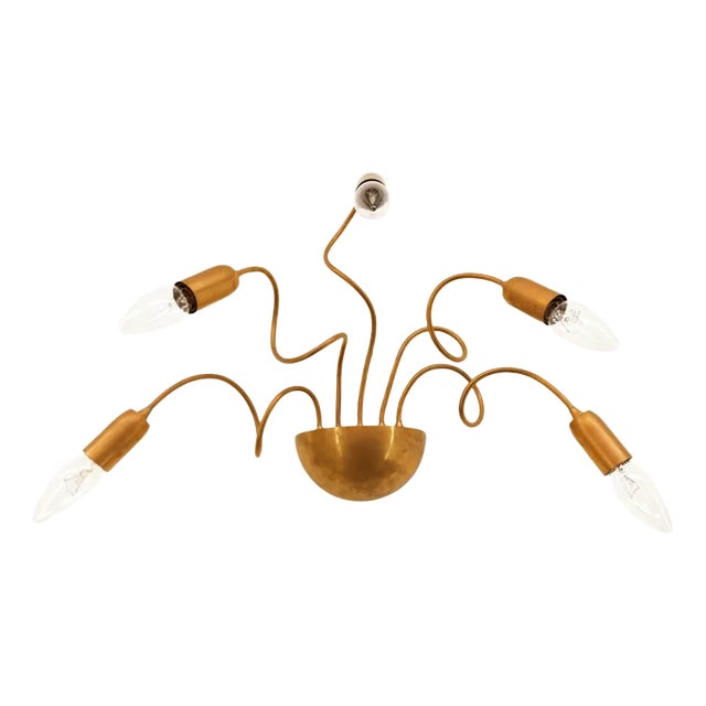 Brass Adjustable Wall Light For Sale