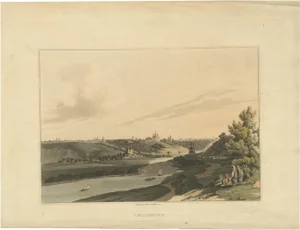 R. Bowyer, Smolensk City View, Hand-Coloured Aquatint, 1814