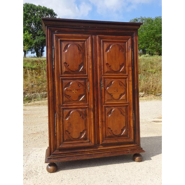 Louis XIII Walnut Armoire For Sale - Image 10 of 18