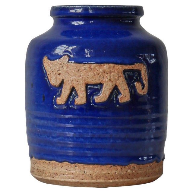 Scandinavian Modern Stoneware Vase attributed to Jørgen Mogensen for Royal Copenhagen, 1960s For Sale - Image 12 of 12