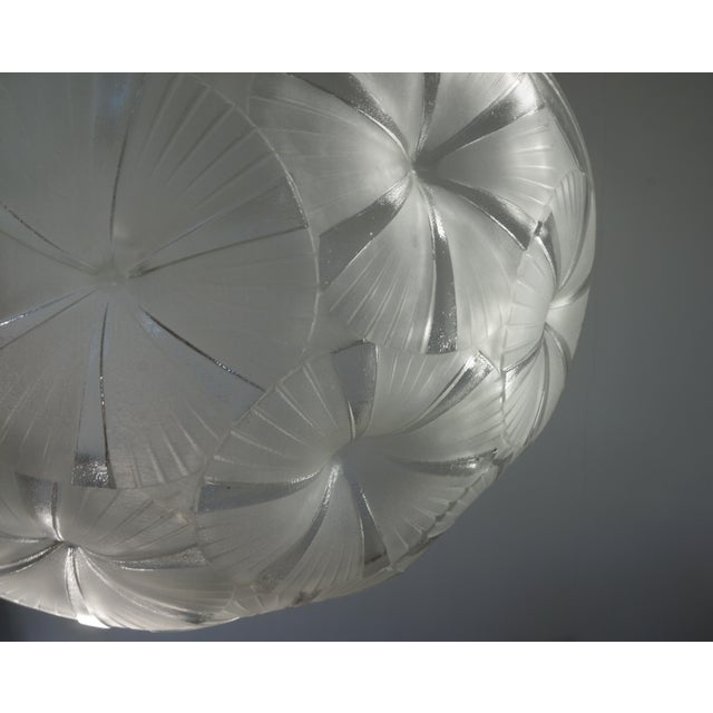 French Art Deco Pendant Light by Francis Hubens & Degue - 1930 France For Sale - Image 6 of 12