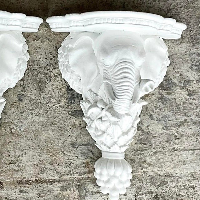 Vintage Boho Elephant Brackets - a Pair For Sale - Image 13 of 13