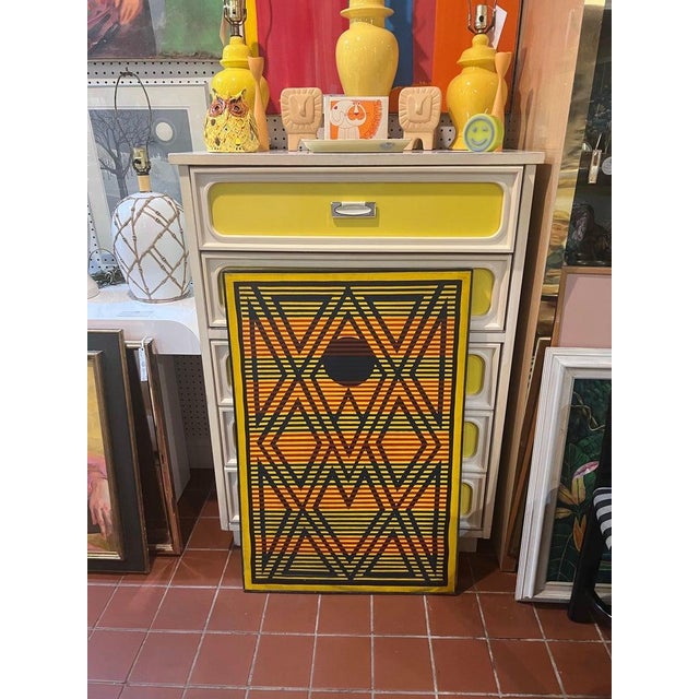 Post Modern Abstract Geometric Painting in the Style of Keith Haring For Sale - Image 4 of 18