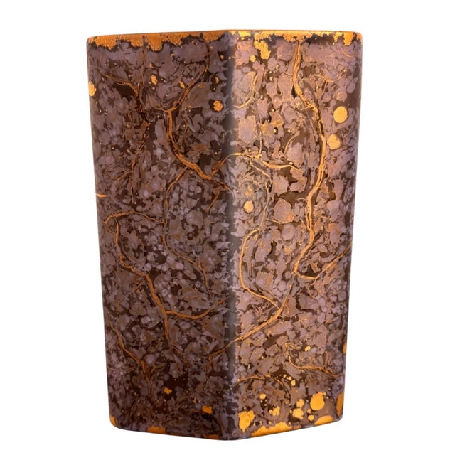 1980s 1980s Helmut Dresler's "Goldfeuer": Rosenthal Porcelain Art Vase For Sale - Image 5 of 18