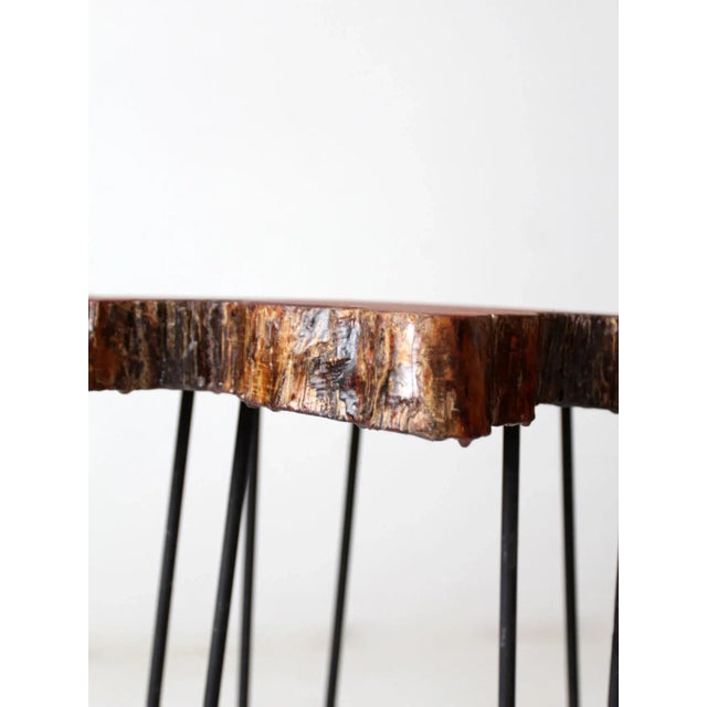 Mid-Century Modern Mid Century Live Edge Wood Side Table For Sale - Image 3 of 13