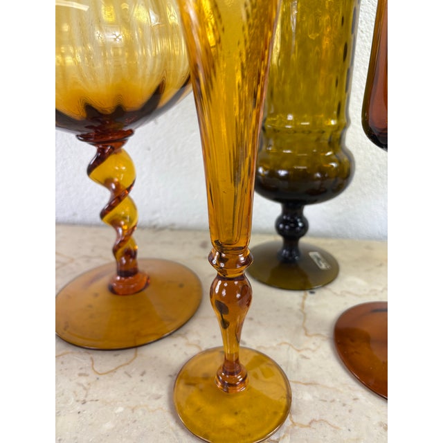 Glass Empoli Rossi Handblown Glass Collection For Sale - Image 7 of 10