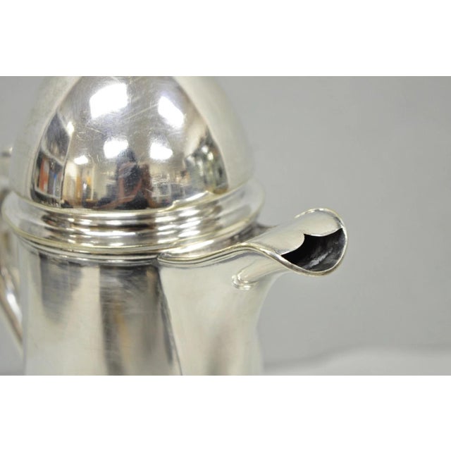 Antique English Regency Silver Plated Flagon Pitcher W/ Heart Handle For Sale - Image 14 of 18