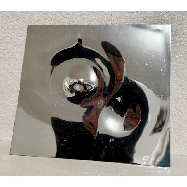 1970s Willy Weber, Swiss Op Art Mirror Polished Metal Stainless Steel Sculpture Relief Will Weber, 1977 For Sale - Image 5 of 18