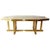 Impressive octagonal brass dining table by Maison Jansen. Floating top. Can be also used as a desk. 12 chairs can come...