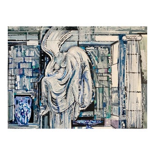 1960s Edward Howas Mid Century Modern Classical Painting For Sale