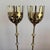 A striking vintage pair of solid brass candlesticks designed by Bjorn Wiinblad, Denmark. These have a really sculptural...