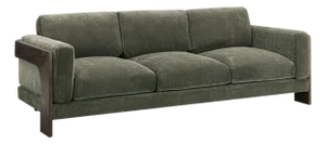Elyn Olive Green Upcycled Chenille Sofa