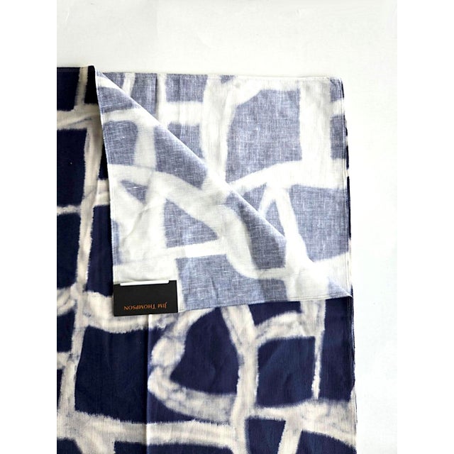 Brunschwig & Fils Jim Thompson Timbuktu Fabric in Midnight Blue, 40"/1 Meter For Sale - Image 4 of 10