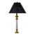 Late 20th Century Neoclassic Revival Lucite and Brass Candlestick Table Lamp For Sale