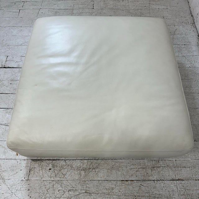 Modern Roche Bobois Oversized Leather Ottoman For Sale - Image 3 of 11