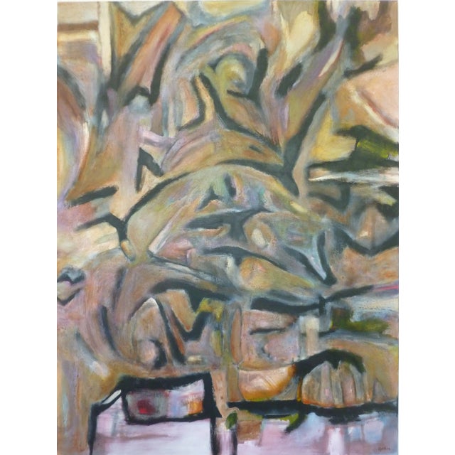 "Crows" Large Abstract Avian Oil and Acrylic Painting by Scott Spencer For Sale