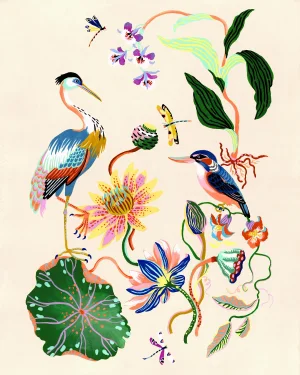 "Marsh Garden" Contemporary Giclee Print by Sarah Gordon