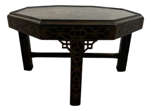 Antique Edwardian Chinoiserie Decorated Coffee Table, 1900